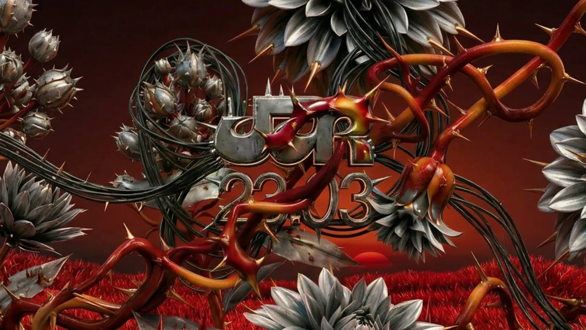 The JAR mark in chrome among metal flowers